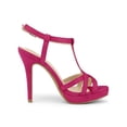 thumbnail image 3 of BLISSFUL STEP Women T Strap Slingback Platform Stiletto Heel Sandals Hot Pink 7, 3 of 7