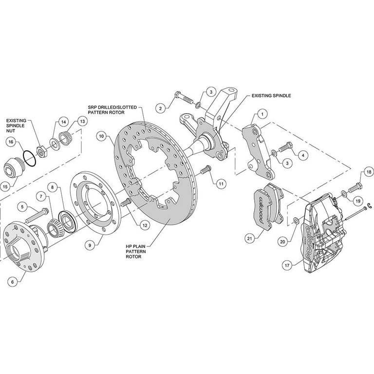 Wilwood Front Disc Brake Kit 74- 78 Mustang 12.19 Drilled Wilwood Front Disc Brake Kit 74- 78 Mustang 12.19 Drilled