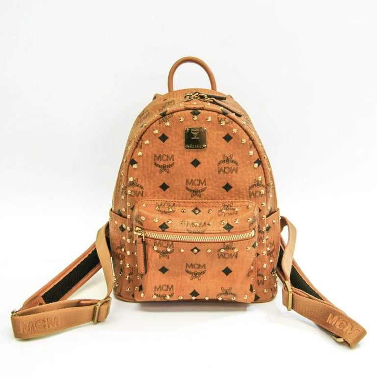 Preloved MCM Small Stark Side Stud Backpack
