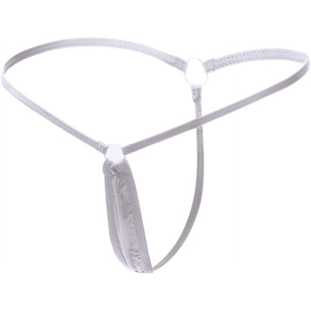 XmhyTop 2 Piezas Tangas Sexy para Mujer, Thong de Encaje Crotchless, Diseño Low Rise, Blanco, Talla XL