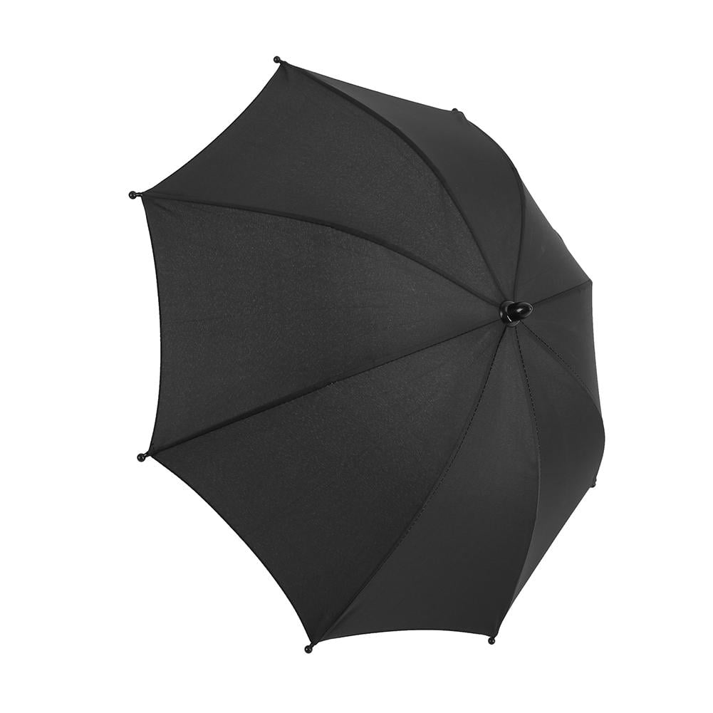 black pram parasol
