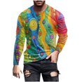 thumbnail image 2 of WXLWZYWL Men's Sweatshirts No Hood Plaid Christmas Printed Casual Party Tops Winter Long Sleeve Shirts Round Neck Loose Sweatshirt, 2 of 5