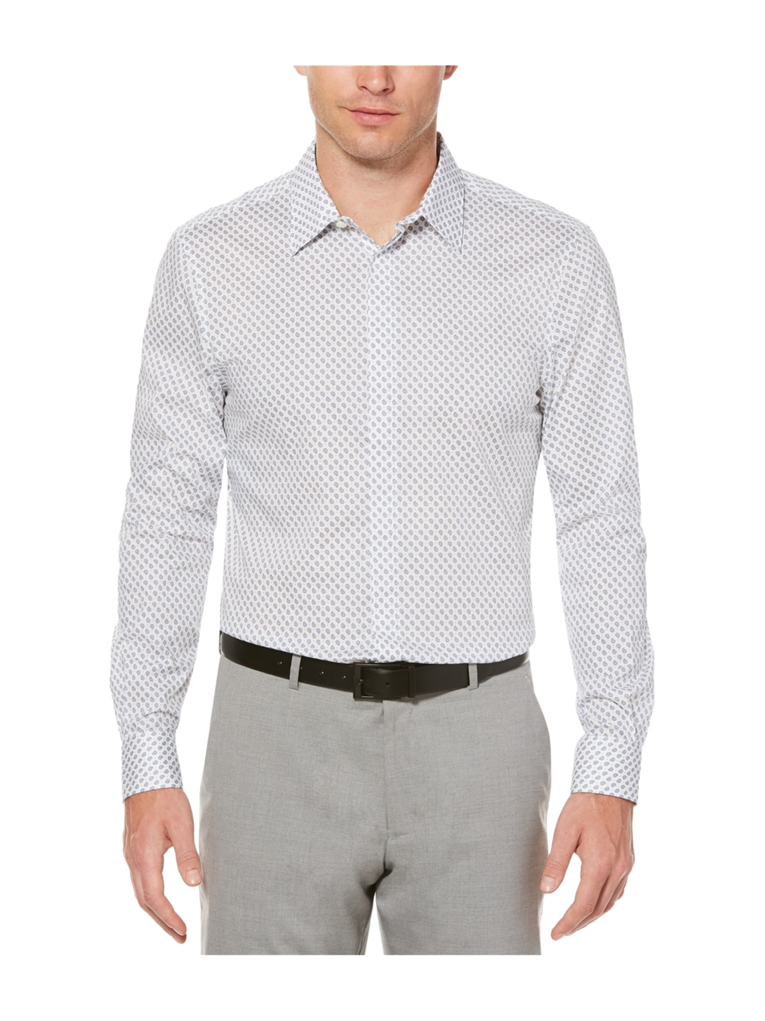 Perry Ellis Mens Paisley Stretch Button Up Shirt