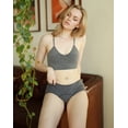 thumbnail image 3 of INNERSY Women's Hipster Period Panties Postpartum Teens Menstrual Underwear 3-Pack (L, Gray with Dark Lining), 3 of 6