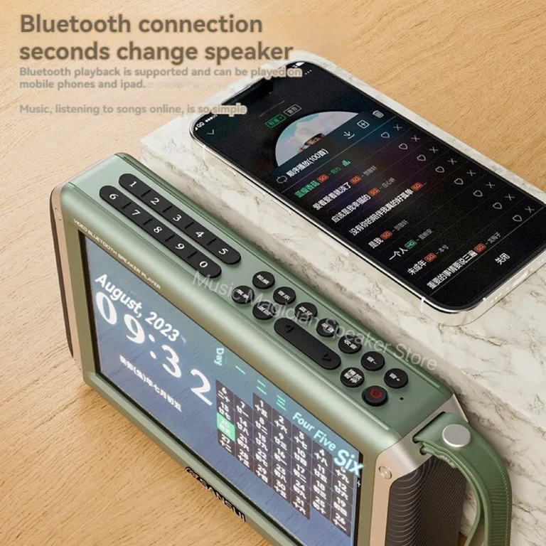 SANSUI F55 Wireless Bluetooth Speaker 7-inch LED Display