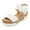 WHITE, variant on Women's Open Toe Ankle Strap Casual Flatform Platform Sandals Reed-2 Camel Size 9