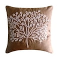 thumbnail image 6 of Pillow Case Covers, Dark Peach Pillows Cover, Beaded Tree Pillowcases, 14x14 inch (35x35 cm) Pillow Cover, Square Silk Throw Pillows Cover, Floral Contemporary Pillow - My Wish Tree, 6 of 11