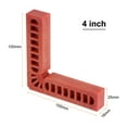 thumbnail image 2 of 4 Packs Positioning Squares Right Angle Clamps 4 x 4 inch (100x100mm) 90 Degree Corner Clamp, Red, 2 of 5