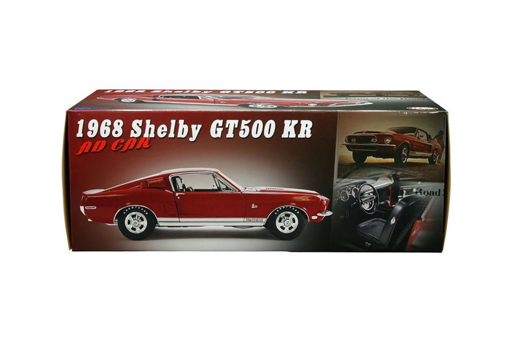 1968 Ford Mustang Shelby GT500 KR Ad Car, Candy Apple Red - Acme A1801849 - 1/18 scale Diecast Car