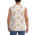thumbnail image 4 of Lsque Cute Gnome Summer Print Men's Cotton Blend Sleeveless Muscle Shirts (S-3XL)- Moisture Wicking, Odor Protection, UPF 30+,Small, 4 of 8