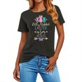 thumbnail image 3 of Mujeres Manga Corta de Verano Tops Pascua Impresa Cuello Redondo, Blusa de Moda Casual para la Primavera, 3 of 5