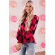thumbnail image 2 of ABPHQTO Rose Blooming Rose Allover Camisa de manga farol para mujer, 2 of 5