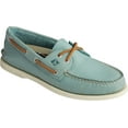 thumbnail image 1 of Men's Sperry Top-Sider Authentic Original 2-Eye Whisper Boat Shoe Green Soft Leather 7 M, 1 of 6