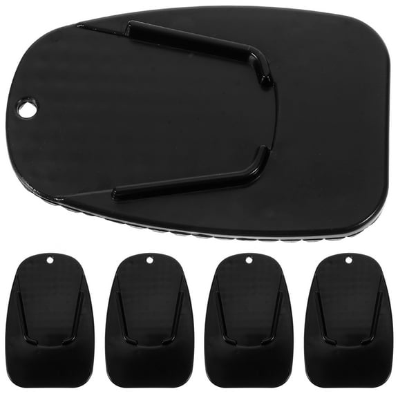 5 Pcs Motorcycle Kickstand Cushion Motorbike Pad Rear Black