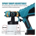 thumbnail image 3 of 18V 1500W Electric Cordless Spray Gun High Power Paint Sprayer Auto Furniture Steel Coating Airbrush For 18V Battery ,Adjustable Nozzles, 3 of 6