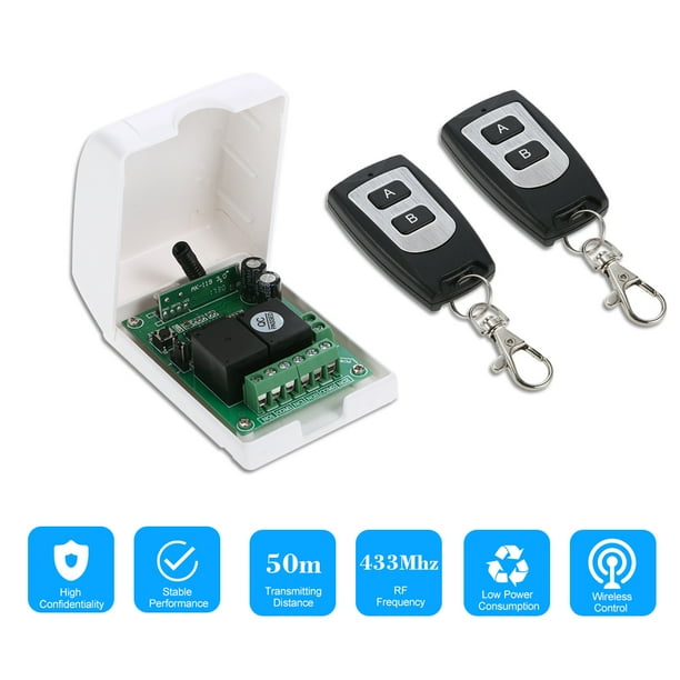 Smart Home 433mhz Rf Dc 2ch Learning Code Wireless Remote Control Switch Relay Receiver Transmitter Universal Remote Switch System And Long 50m Rf Transmitter Remote Controls 1527 Walmart Com Walmart Com