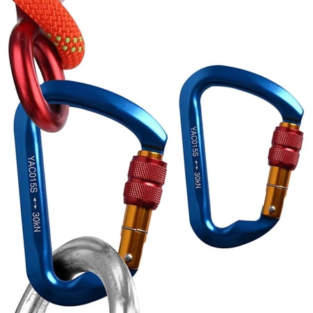 Locking Carabiner With Screwgate,30KN Heavy Duty Carabiner,Professional Rock Climbing Carabiner , Excellent For Climbing,Mountaineer,Hammock,Camping,Outdoor Equipment