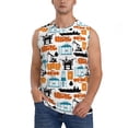 thumbnail image 2 of Lsque Industrial Transportations Print Men's Cotton Blend Sleeveless Muscle Shirts (S-3XL)- Moisture Wicking, Odor Protection, UPF 30+,XX-Large, 2 of 8