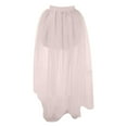 thumbnail image 5 of GZWYHT Skirts for Women,Maxi Skirt Women's Solid Color Swallowtail Irregular Mesh Short Front And Long Back Tutu Skirt Long Skirts,Summer Skirts,Pink Dress,Flowy Skirt One Size, 5 of 5