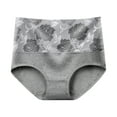 thumbnail image 2 of HKYNLAG Women Cotton Underwear High Waist Tummy Control Panties Ladies Panty Plus Size Briefs Gray 4XL, 2 of 5