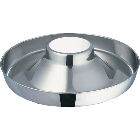 UPC: 0874538001125 | Indipets Heavy Duty Stainless Steel Puppy Saucer with Raised Center – Feed Multiple Puppies at Once Silver