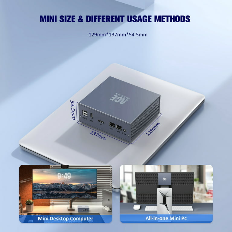 Mini PC Intel N95 8GB RAM 256GB SSD 3.4GHz Desktop Computer