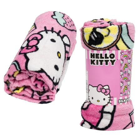 Hello Kitty Rainbow Silk Throw, 40 in x 50 in