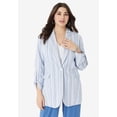 thumbnail image 4 of Roaman's Women's Plus Size Linen Blazer, 4 of 4