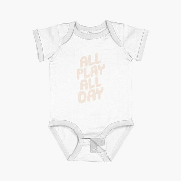 Bella Canvas All Play All Day Short Sleeve Baby One-Piece Newborn Gender Neutral Outfit, Baby Boy Or Girl Bodysuit, Birrthday Gifts