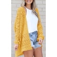 thumbnail image 3 of Sherrylily Women Crochet Cardigan Kimono Boho Long Sleeve Lightweight Oversized Open Front Knitted Sweater, 3 of 4