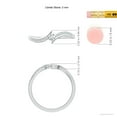 thumbnail image 5 of ANGARA Natural Diamond Twin Shank Bypass Engagement Ring in 14K White Gold for Women (Size-3mm| Color-G| Clarity-VS2) | April Birthstone, Anniversary, Jewelry Gift for Women | Natural Diamond Ring, 5 of 9
