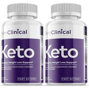 (2 Pack) Trim Clinical Keto - Supplement for Weight Loss - Energy & Focus Boosting Dietary Supplements for Weight Management & Metabolism - Advanced Fat Burn Raspberry Ketones Pills - 120 Capsules