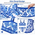 thumbnail image 6 of Girls 3-Piece Floral Swimwear Set with Long Cover Up Skirt - Elegant Blue Bikini Swimsuit for Beach, Pool Parties & Swim Lessons Size 12Y, 6 of 8