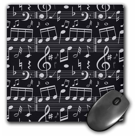 3dRose  Black and Gray Musical Notes Pattern  MousePad price history on PriceWatchPro