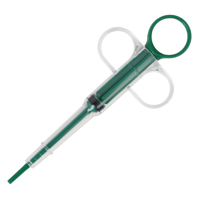 Dispensador de medicina para mascotas, 2 pastillas verdes para perros y gatos, jeringa redonda, cápsulas, pastillas, herramientas de alimentación para mascotas, cuidado