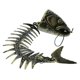 thumbnail image 1 of ón al aire libre decorativo rústico de espina de pescado que cuelga el ín / de decoración del patio Macarena Carillón de viento de metal colgante, 1 of 8