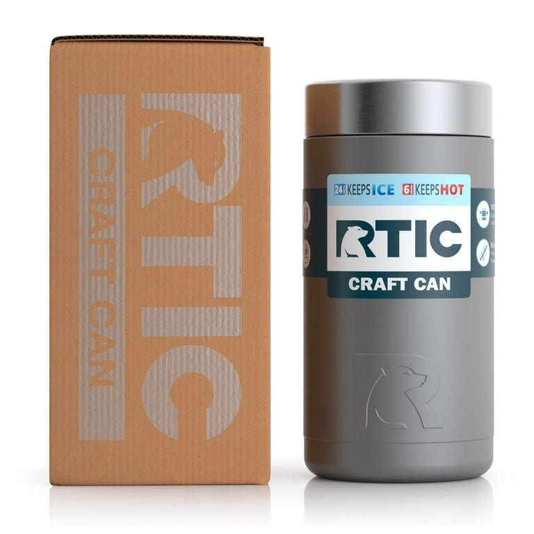 RTIC Can Cooler Insulated, Beer, Beverage, Soda Can Cooler with Lid,  Stainless Steel Metal, Double W…See more RTIC Can Cooler Insulated, Beer
