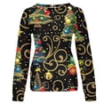 thumbnail image 4 of JingHai Ugly Christmas Sweatshirts Women Christmas Sweater Xmas Tree Sequin Top Winter Crewneck Family Holiday Outfits-Multicolor M, 4 of 5