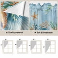 thumbnail image 5 of Beach Coastal Blue Swag Valances for Windows, Kitchen Curtains 36 Inch Length 2 Panels Set, Nautical Shell Starfish Coral Summer Short Curtains for Small Windows Rod Pocket Cafe Curtains 28"x36", 5 of 8