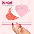 thumbnail image 3 of 4E's Novelty , 50 pack Pink Heart Shaped Straws & Doilies, Individually Wrapped, 3 of 8