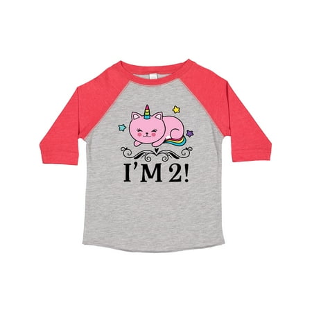 

Inktastic 2nd Birthday Cat Unicorn Girls Gift Toddler Toddler Girl T-Shirt