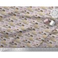 thumbnail image 2 of Soimoi Modal Satin Fabric Sleigh,Bread & Hot Dog Food Fabric Prints by Yard 42 Inch Wide, 2 of 3