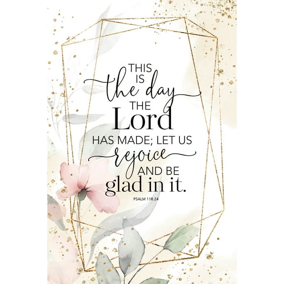 Dexsa This is the Day Wood Plaque with Inspiring Quote 6 inches x 9 inches - Easel and Hanging Hook