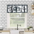 thumbnail image 4 of Misty Forest Valance Curtain, Rustic Farmhouse Pine Tree Landscape Country Woodland Deer Print Blackout Short Window Drape for Kitchen Living Room Bedroom, 54x18inch, 4 of 6