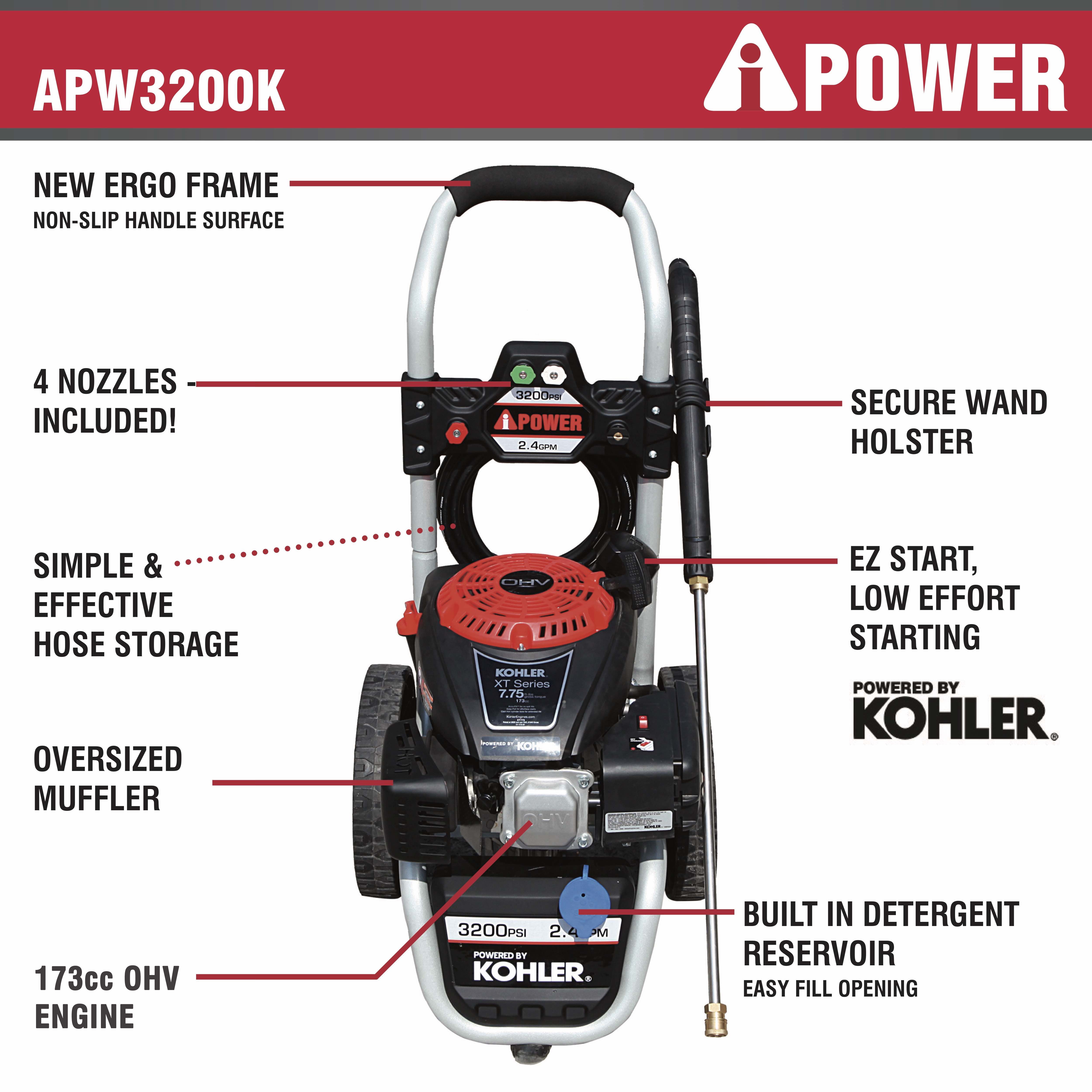 Kohler 3200 2024 psi pressure washer