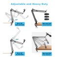 thumbnail image 2 of Camivile Microphone Arm Stand Adjustable Suspension Boom Scissor Mic Stand with Pop Filter 3/8" to 5/8" Adapter Ball Head Phone Clip for Blue Yeti Nano Snowball other Mics Webcam Ring Light Cellphone, 2 of 7