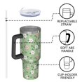 thumbnail image 4 of 40oz Pioneer Flower Floral Print Pattern Insulated Tumbler with Handle, BPA-Free Leak Proof Lid and Straws, Double Wall Vacuum, Hot 12h/Cold 34h, 4 of 6