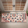 thumbnail image 2 of Botanical Floral Patchwork Non-Slip Entryway Door Mat,Boho Indoor Decor Durable Low Plush Door Mat,Washable Welcome Rug for Patio Hallway Home Decor 16x47 Inches, 2 of 7