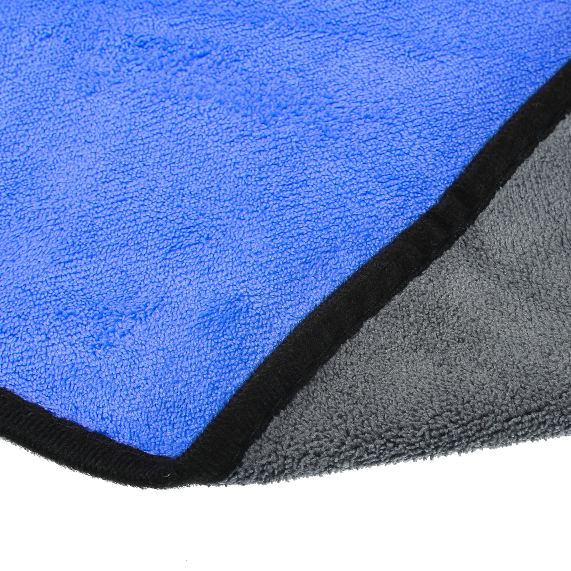 Unique Bargains Microfibre Car Drying Towel 80 x 60cm Extra Large Cleaning Cloth Grey Blue