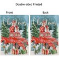 thumbnail image 5 of Merry Christmas House Flag Double Sided 28x40 Inch Red Truck Cardinal Birds Xmas Tree Gifts Snow Green Holly Berry Winter Holiday Yard Flag Outdoor Decoration, 5 of 6